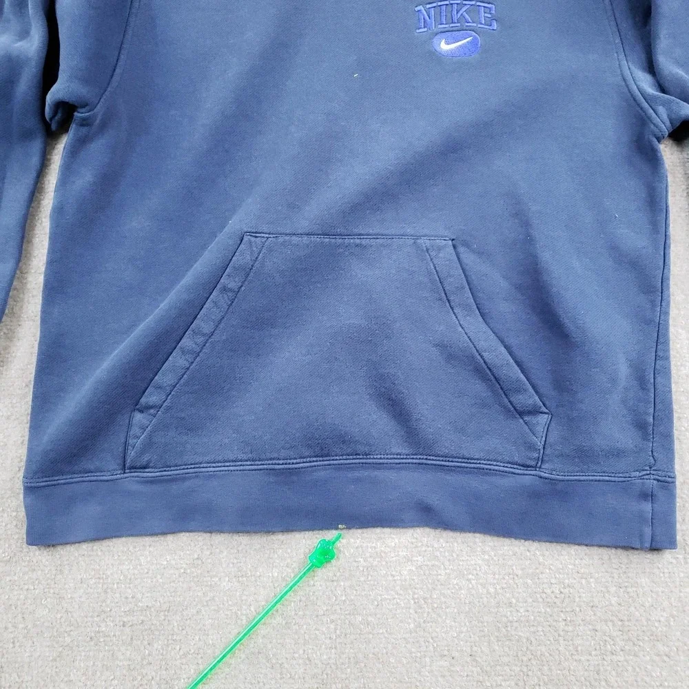 Vintage Nike Hoodie Mens Medium Blue Pullover Hooded Kangaroo Pocket Logo‎